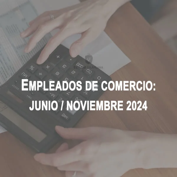 EMPLEADOS DE COMERCIO: Escala salarial junio a noviembre 2024