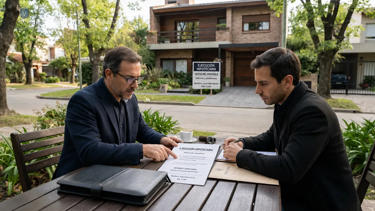 Ejecución hipotecaria en Argentina con inmueble, escritura y documentación judicial antes del remate